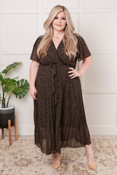 Cause A Scene Surplice Neck Dress