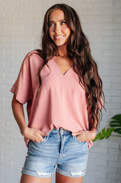 Contrary To Popular Belief V-Neck Blouse