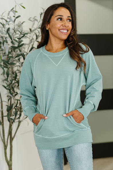 For The Experience Relaxed Pullover in Ash Blue