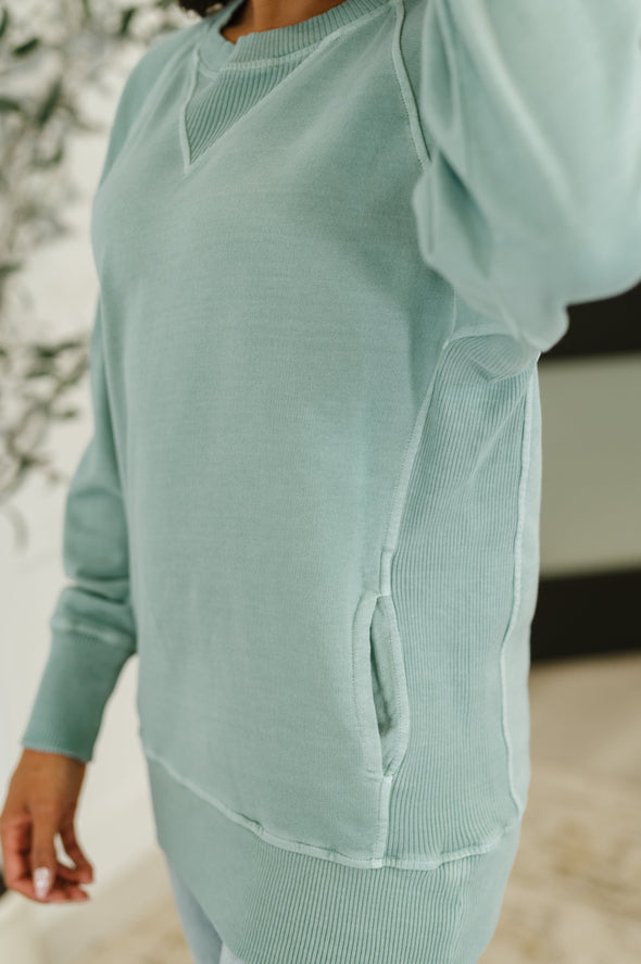 For The Experience Relaxed Pullover in Ash Blue