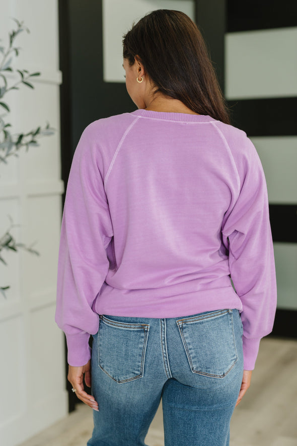 For The Experience Relaxed Pullover in Lavender
