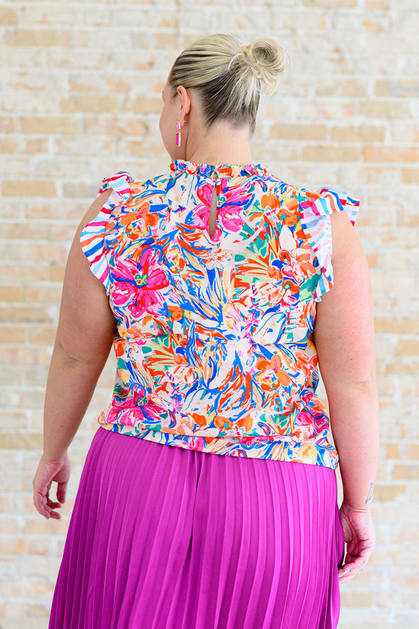 Get Out Of Town Ruffle Sleeve Top