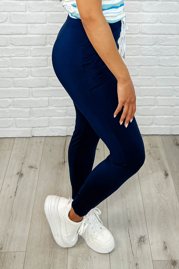 Giving The Run Around Joggers in Navy