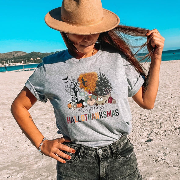 Hallothanksmas Graphic Tee and Sweatshirt