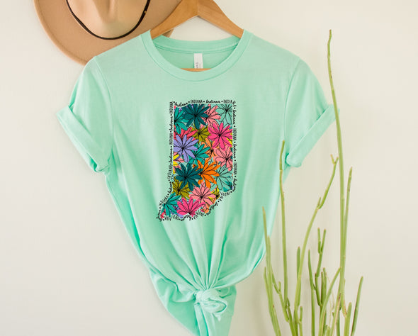 Indiana Floral Graphic Tee