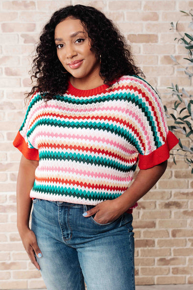 It's A Go Striped Knit Top