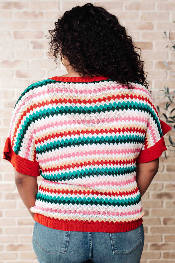 It's A Go Striped Knit Top