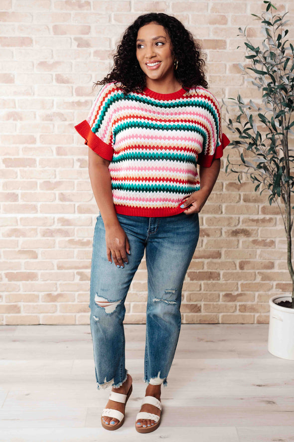 It's A Go Striped Knit Top