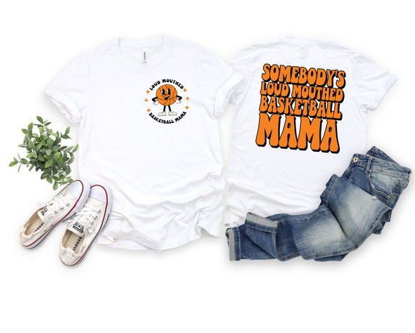 Loud Mouthed Basketball Mama Graphic Tee and Sweatshirt