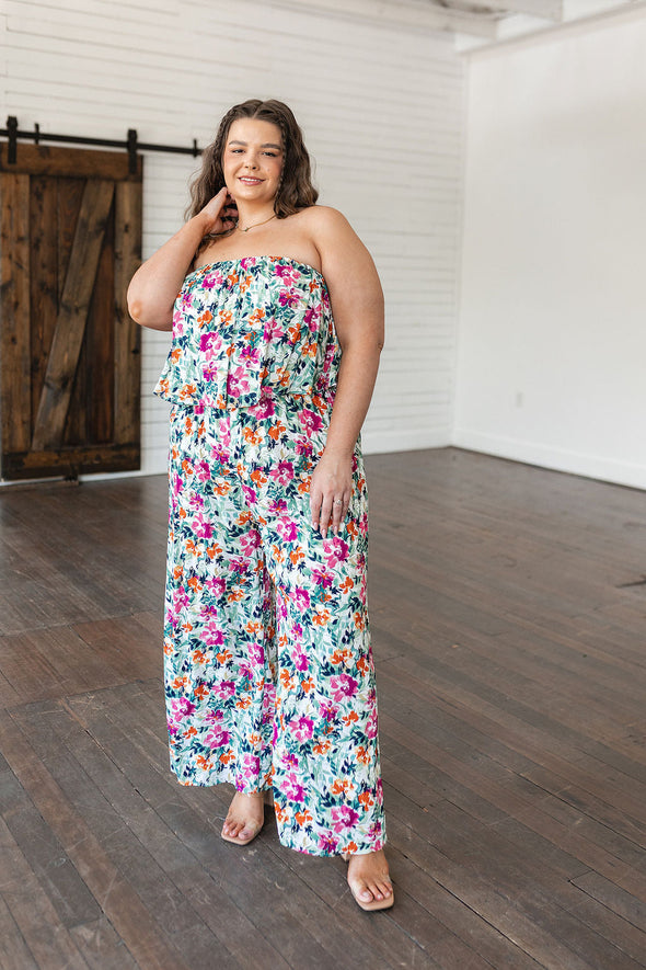 Life Of The Party Floral Jumpsuit in Green