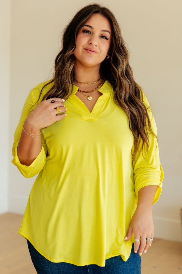 Lizzy Top In Neon Yellow