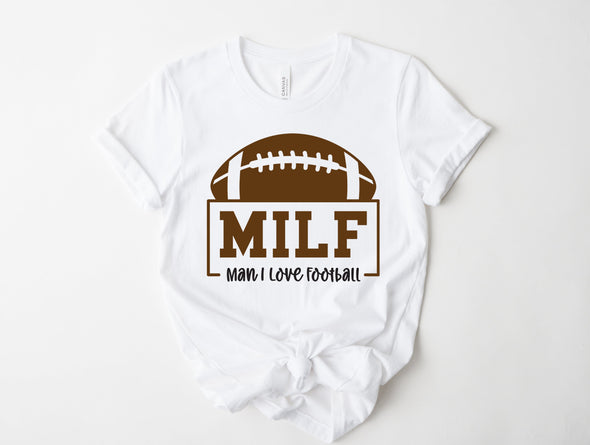 MILF Football Graphic Tee and Sweatshirt