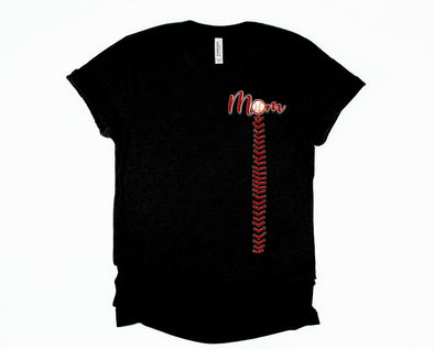 Mom Baseball Laces Graphic Tee