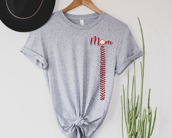 Mom Baseball Laces Graphic Tee