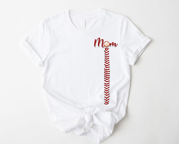 Mom Baseball Laces Graphic Tee