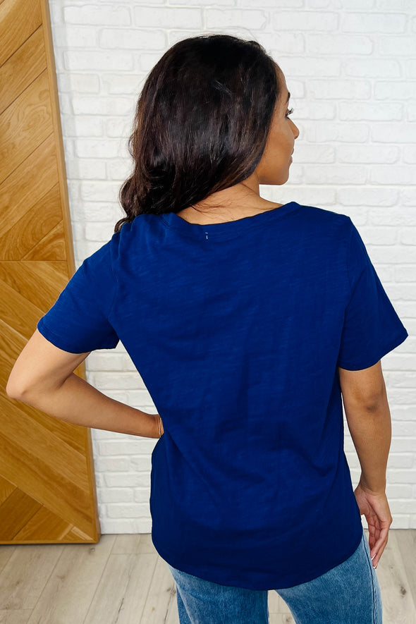 I Don't Have To Choose V-Neck Tee in Navy