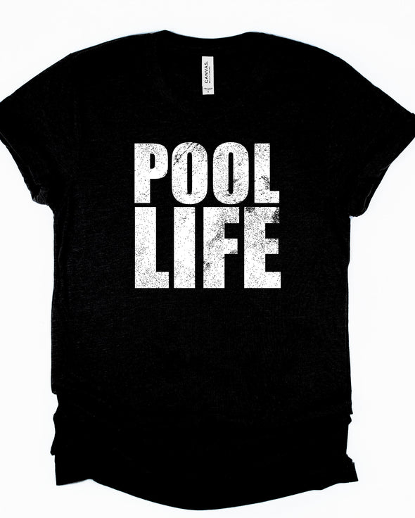 Pool Life Distressed Graphic Tee and Sweatshirt