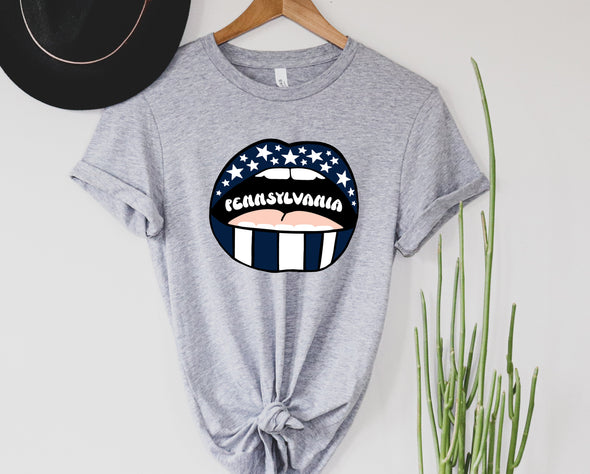 Pennsylvania Lips Graphic Tee and Sweatshirt