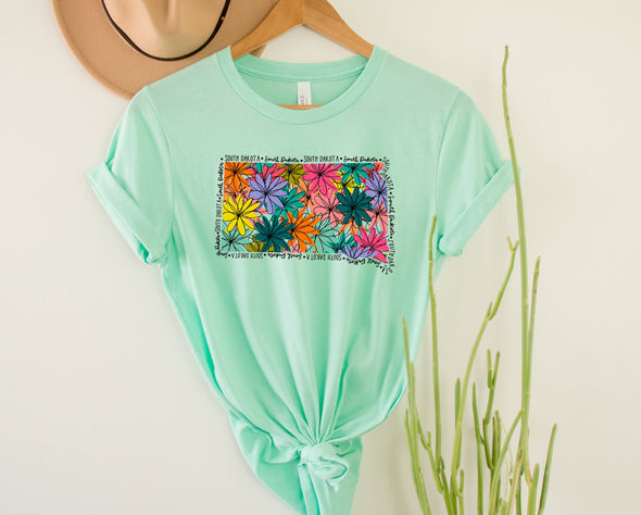 Floral South Dakota Graphic Tee