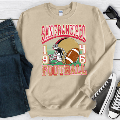 San Francisco Retro Football Sweatshirt