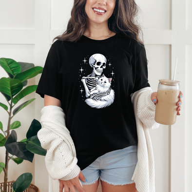 Skeleton Cat Graphic Tee