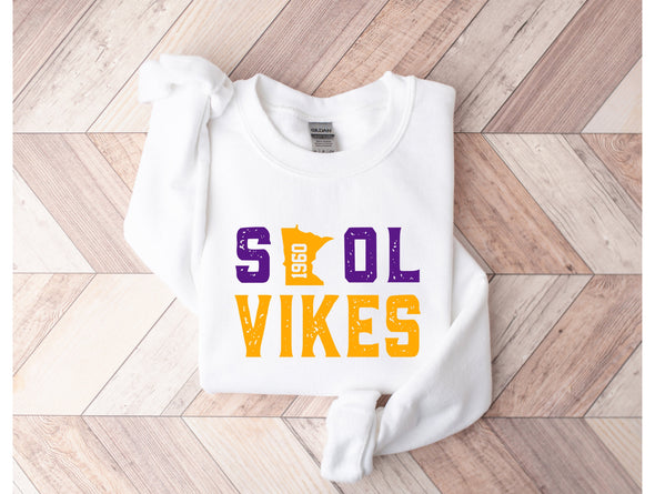 Skol Vikes Graphic Tee and Sweatshirt