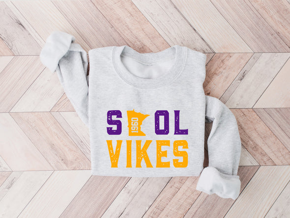 Skol Vikes Graphic Tee and Sweatshirt