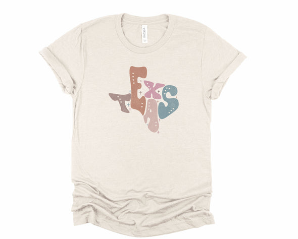 Pastel Texas Graphic Tee and Sweatshirt