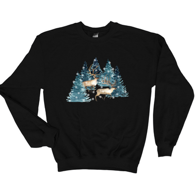 Winter Deer Graphic Sweatshirt