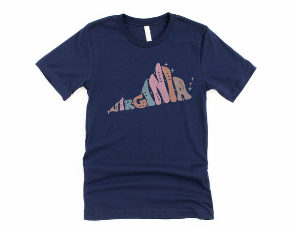 Pastel Virginia Graphic Tee and Sweatshirt