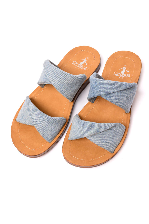 With A Twist Sandal in Denim