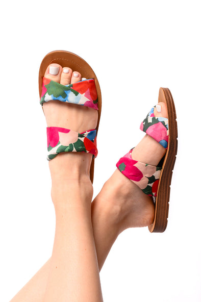 With A Twist Sandal in Flowers