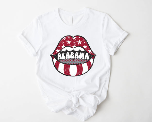 Alabama Lips Graphic Tee and Sweatshirt