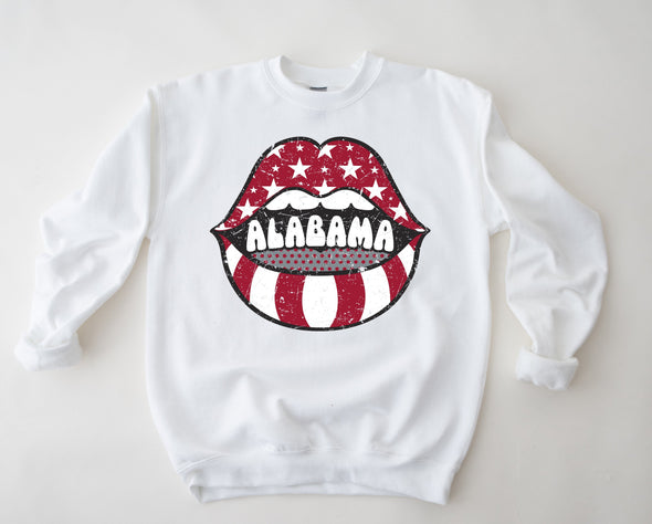 Alabama Lips Graphic Tee and Sweatshirt