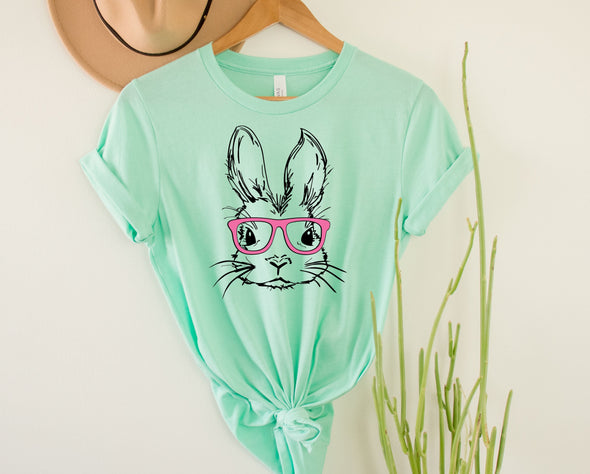 Bunny With Glasses Graphic Tee