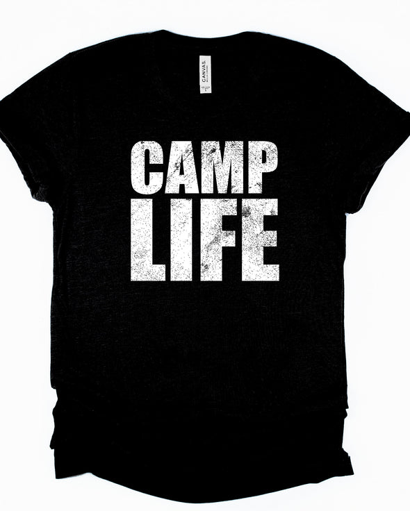 Camp Life Distressed Graphic Tee