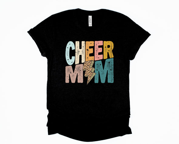 Lightening Cheer Mom Graphic Tee