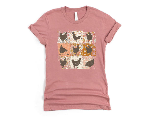 Chicken Patch Graphic Tee and Sweatshirt