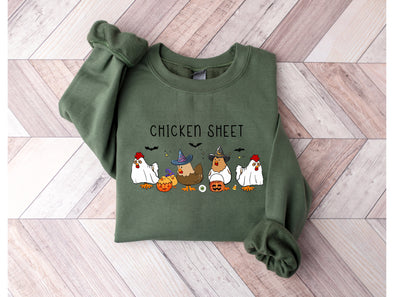 Chicken Sheet Graphic Tee and Sweatshirt