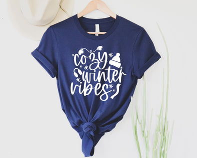 Cozy Winter Vibes Graphic Tee and Sweatshirt