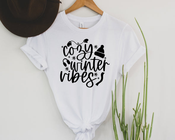 Cozy Winter Vibes Graphic Tee and Sweatshirt