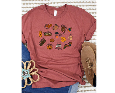 Fall Favorites Graphic Tee and Sweatshirt