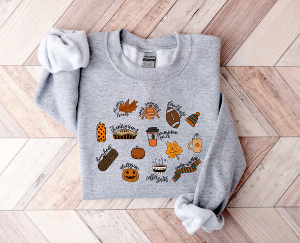 Fall Favorites Graphic Tee and Sweatshirt