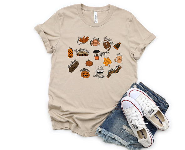 Fall Favorites Graphic Tee and Sweatshirt