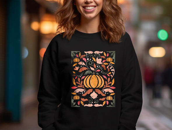 Fall Floral Graphic Tee and Sweatshirt