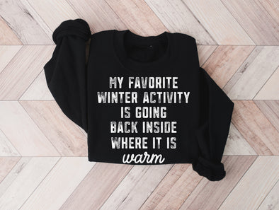 Favorite Winter Activity Graphic Sweatshirt
