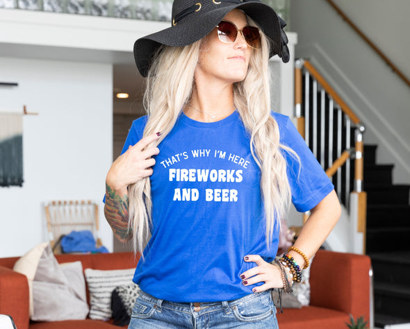 Fireworks and Blue Graphic Tee