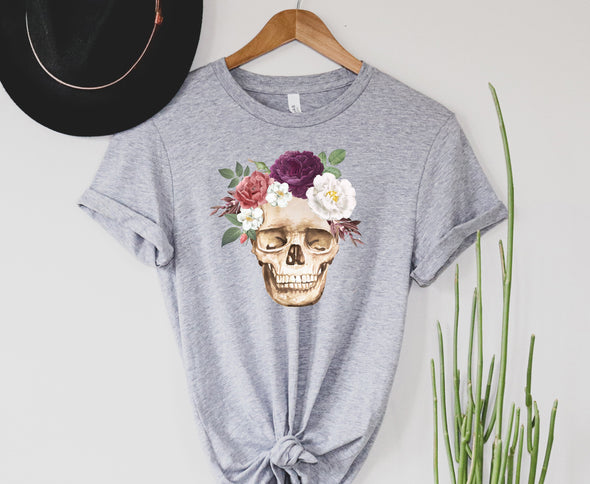 Floral Skull Graphic Tee