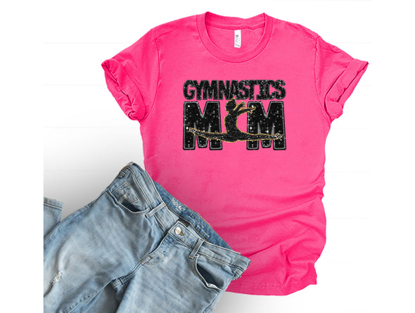 Gymnastics Bling Graphic Tee and Sweatshirt