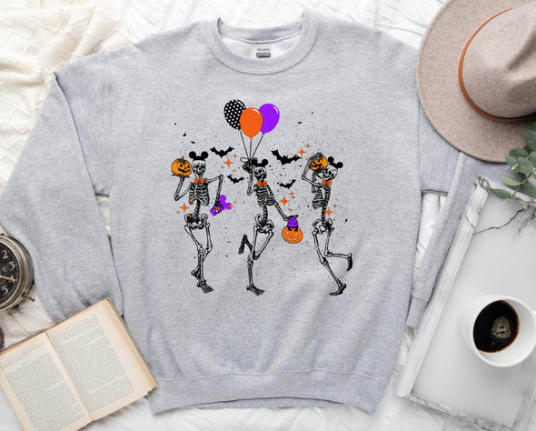 Happy Skeletons Graphic Tee and Sweatshirt